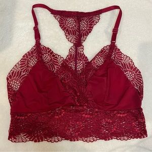 Lace Burgundy Red Bralette